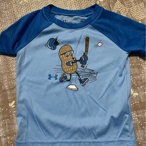 Under Armour Kids Blue Graphic Baseball Tee